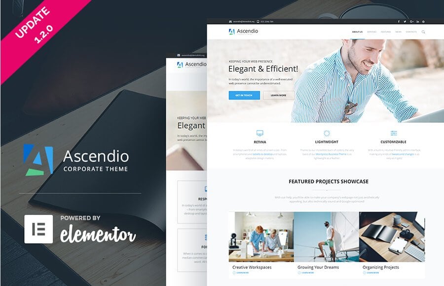 Ascendio WordPress Business Website Template