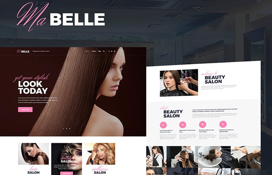WordPress template №65991 on the theme of beauty