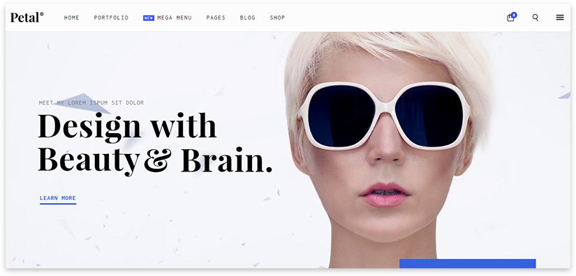 creative minimalism wordpress template