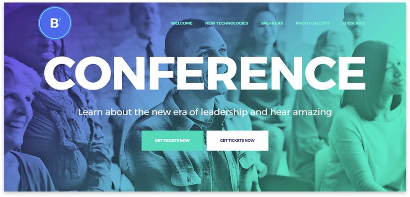 conference landing page